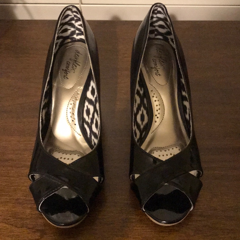 Dexflex Comfort Wedge Peep Toe Shoes